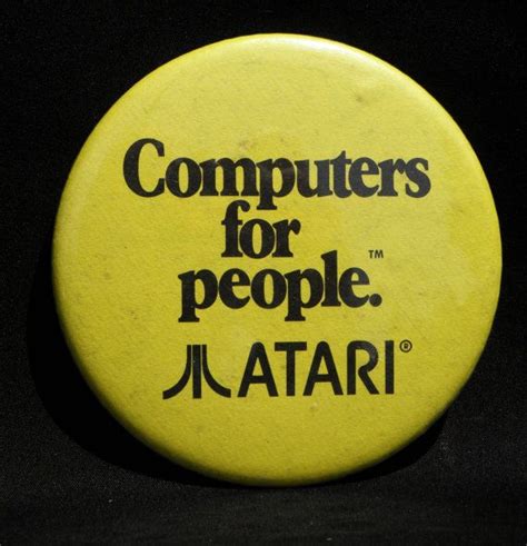 Vintage Atari Computers For People Badge Etsy Vintage Pins Badge