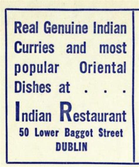 Some notes on the history of Indian restaurants in Dublin | Come Here To Me!