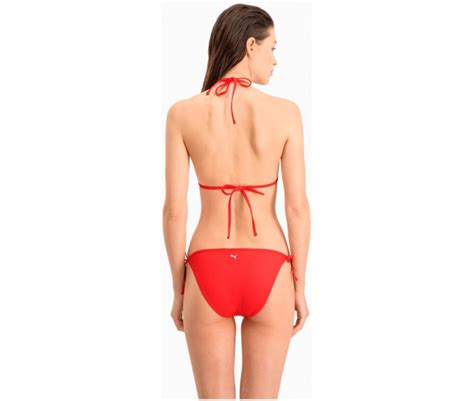 Dámské dvoudílné plavky Puma SWIM TRIANGLE BIKINI TOP 1P W červené AD Sport cz