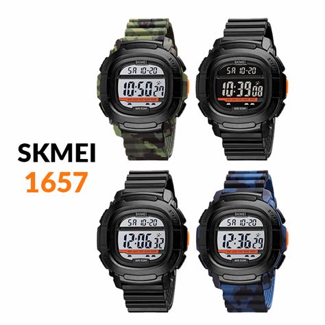 Skmei 1657 นาฬิกาข้อมืออิเล็กทรอนิกส์ ลายพราง อเนกประสงค์ แฟชั่นสําหรับ ...