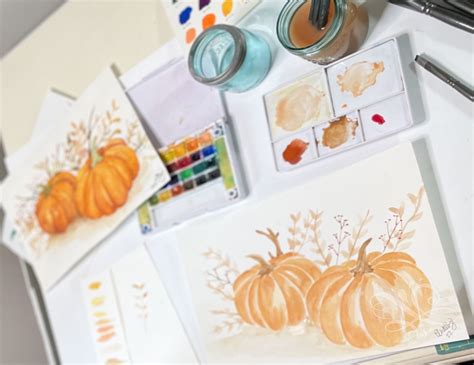 How to Paint Watercolor Pumpkins The Easy Way - A Well Purposed Woman