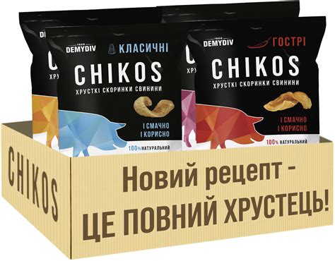 Набор мясных снеков CHIKOS 4 вкуса 44 г х 4 шт (4820202040439) – купить ...