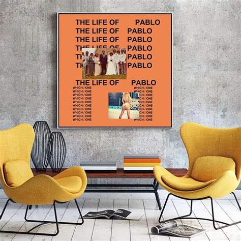 Kanye West The Life Of Pablo Poster 2016 Album Hip Hop Cover Etsy