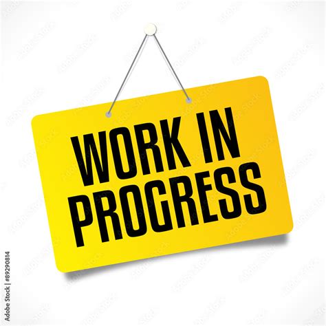 Work In Progress Stock Vector Adobe Stock