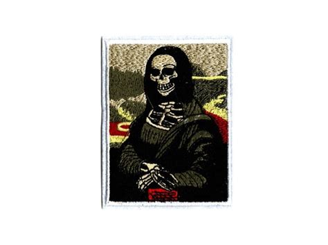 Mona Lisa Skeleton Embroidered Iron on Patch - Etsy