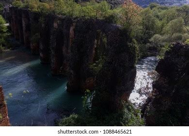 Roman Aqueduct Ancient Nikopolis That Starts Stock Photo