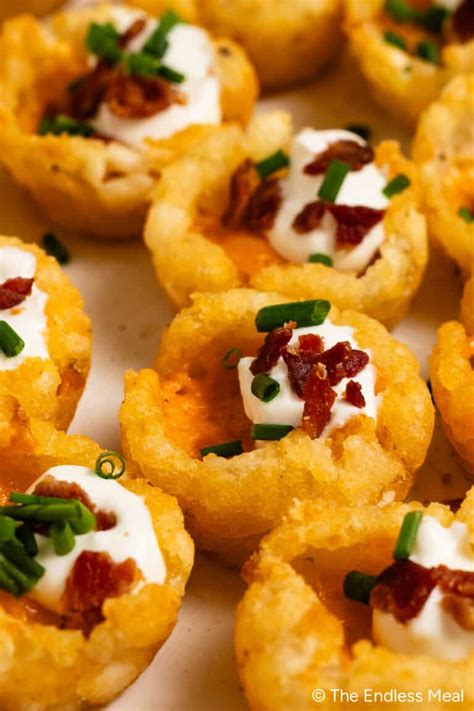 Tater Tot Cups Loaded With Potato Skin Toppings