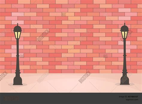 Brick Wall Street Vector And Photo Free Trial Bigstock