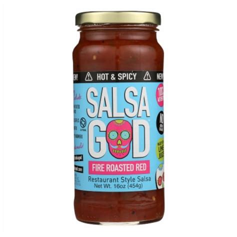 Salsa God Hot Fire Roasted Red Salsa Case Of Oz Case Oz Ralphs