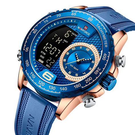 Reloj Naviforce 9199 Digital Master Sport Hombre Estuche Color De La