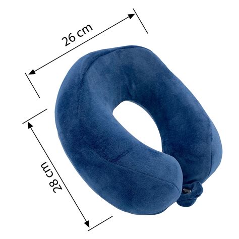 Велюровая дорожная подушка SoundSleep с пеной мемори темно-синяя купить ...