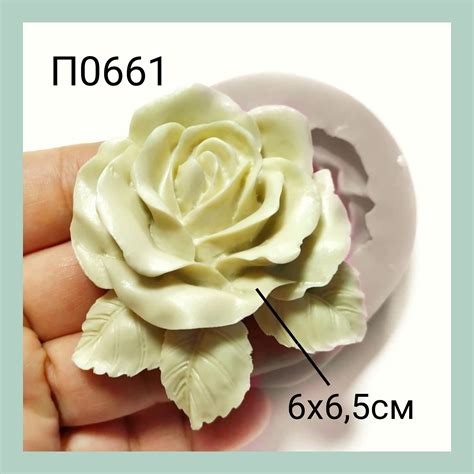 П0661 Молд силиконовый Роза большая – купить с доставкой по Москве ...