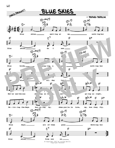 Blue Skies Arr Robert Rawlins By Willie Nelson Sheet Music For Real