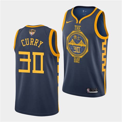 Stephen Curry #30 Golden State Warriors Navy 2019 NBA Finals Jersey ...