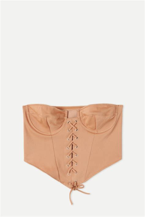 BRA TOP BANDEAU Balc Nude String Bralette And Brassiere Women Tezenis