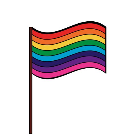 Flag Gay With Rainbow Colors Icon Vector Art At Vecteezy