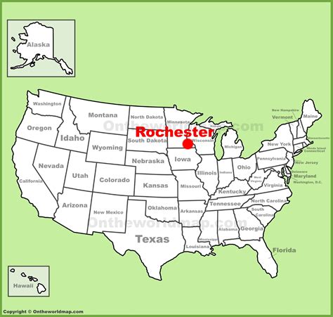 Rochester Minnesota Location On The Us Map