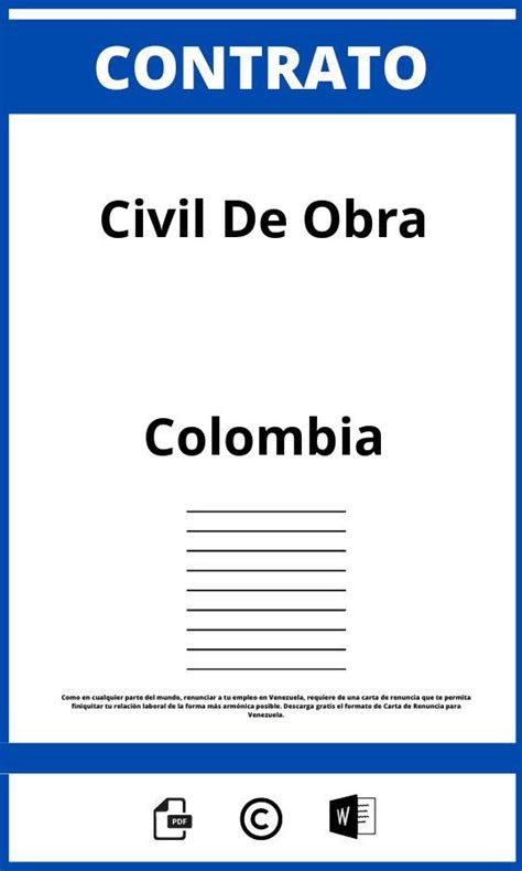 Contrato Civil De Obra Minerva Pdf Colombia