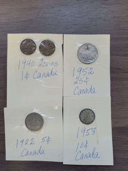 5 - Canadian Currency Coins - Yorkton Auction Centre