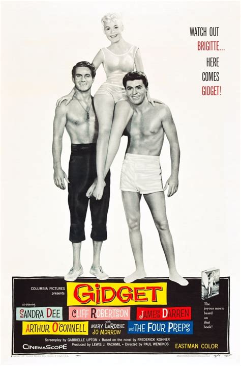 Gidget Cliff Robertson Sandra Dee James Darren 1959 Movie Poster Masterprint - Walmart.com ...