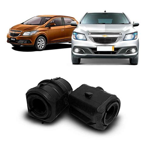 Par Kit Bucha Barra Estabilizadora Dianteira Chevrolet Onix 2013 2014