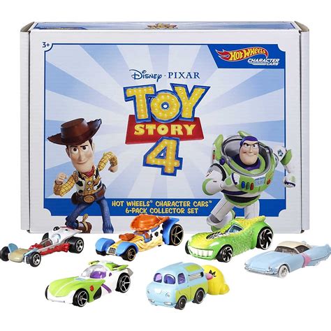 Hot Wheels Toy Story 4 Character Cars 6 Pack Bundle