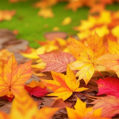 Premium AI Image | autumn leaves background