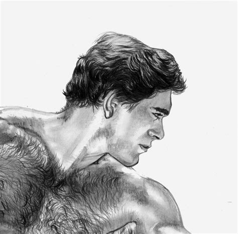 Glow Male Nude Queer Giclee Art Print Gay Drawing Print Erotic Art Homoerotic Art Original