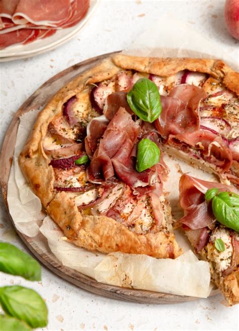 Tarte Nectarine Mozzarella Et Jambon De Bayonne