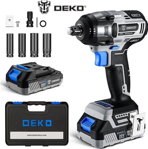 Ударный гайковерт Deko DKBW20XL01-S3 20 в 1/2" - купить в интернет ...