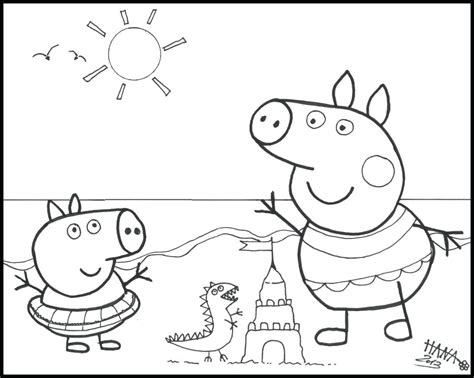 Peppa Pig Family Coloring Pages at GetColorings.com | Free printable ...