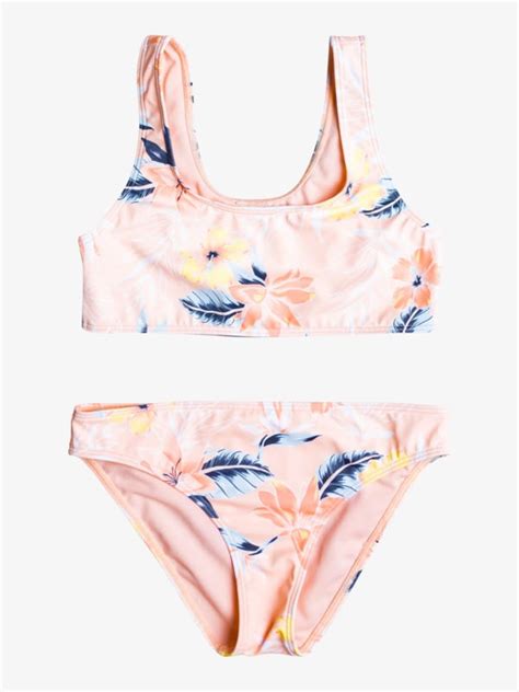 Παιδικά Κορίτσι Ρούχα Μαγιό ROXY Sporty Bralette Bikini Set for Girls 8 16