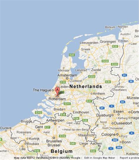 Rotterdam on Map of Netherlands