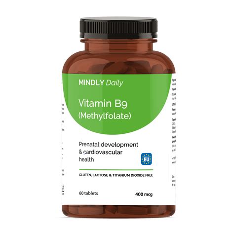 MINDLY Daily Витамин B9 (Метилфолат)/Vitamin B9 (Methylfolate) таблетки ...