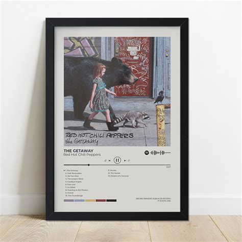 Quadro Moldura Spotify Red Hot Chili Peppers The Getaway Elo