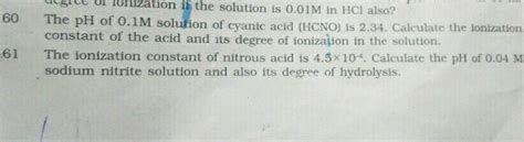 Uglee Ul Ionization The Solution Is M In Hcl Also The Ph Of