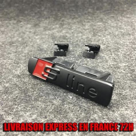 Logo S LINE Calandre Emblème Logo SLINE NOIR Mat Cdiscount Auto