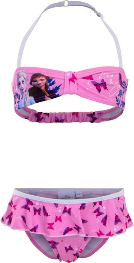 Meisjes Bikini Frozen Anna En Elsa Roze Wit Maat 5 Jaar 108 Cm Bol