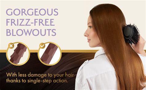 Amazon Professional Blowout Hair Dryer Brush Black Gold Dryer And Volumizer Hot Air