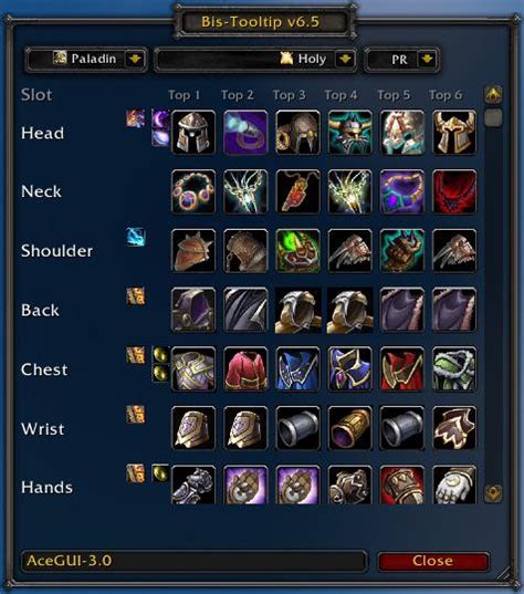 bis list addons rclassicwow