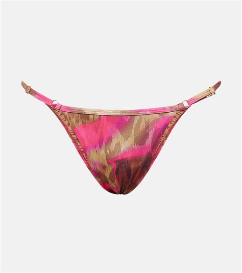 Emi Printed Bikini Bottoms In Pink Bananhot Mytheresa