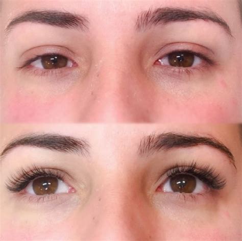 Фото до и после наращивания ресниц - эффект потрясающий!