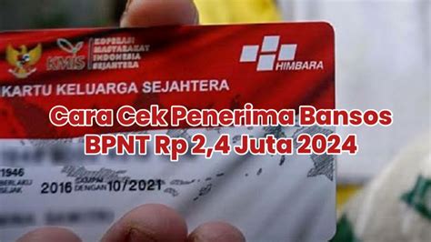 Cara Cek Penerima Bansos Bpnt Rp Juta Panduan Langkah Demi