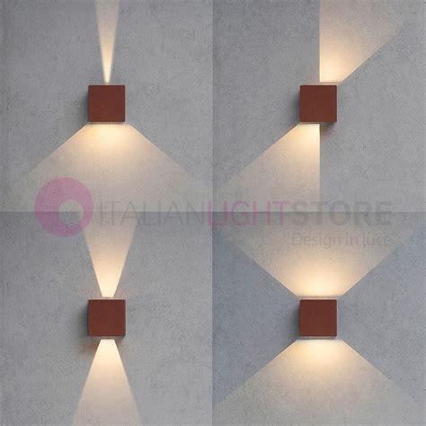 Marbella Big Corten Faretto Cubo Led Esterno Moderno Ip Botlighting