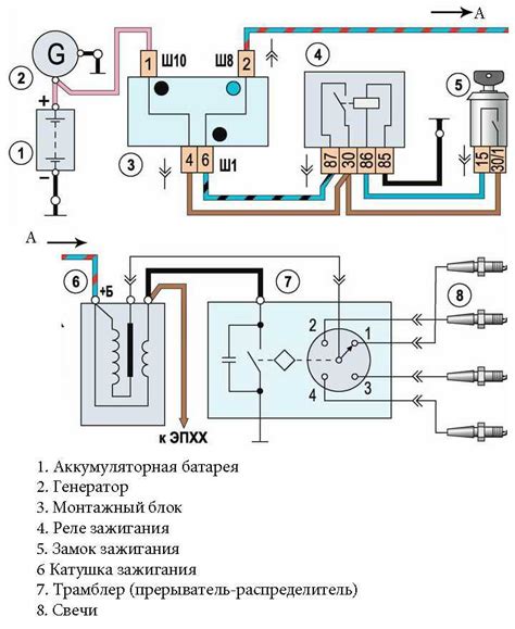 Электрическая схема ваз 2107 инжектор замок зажигания
