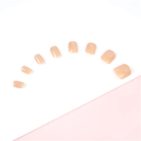 Invogue Honey Nude Square Fake Nails Soinvogue