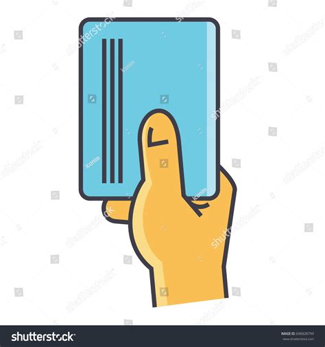 Businessman Hand Holding Empty Blank Paper Stock Vector Royalty Free