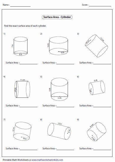 Volume Of Prisms And Cylinders Worksheet