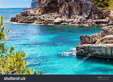 Mediterranean Sea Rocky Coast Spain Mallorca Stock Photo 142876738 ...