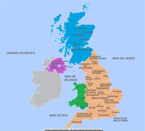 Álbumes 95 Foto Mapa Del Reino Unido Con Nombres Y Division Politica Lleno